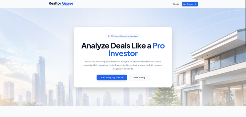 Realtor Gauge website preview