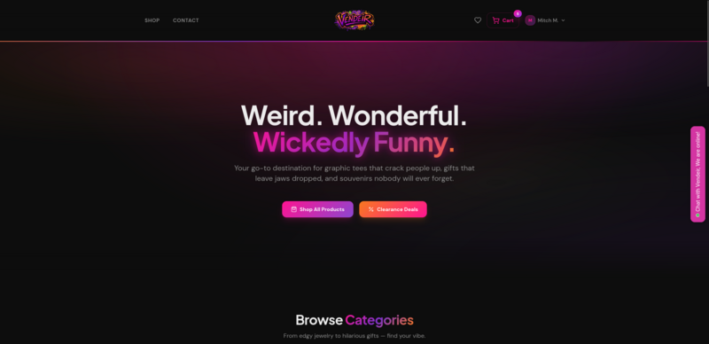 Vendeir website preview